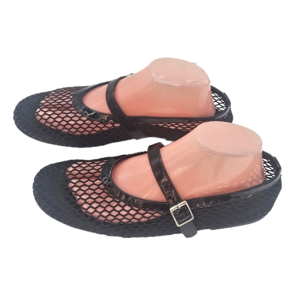 Tony Bianco Mesh Mia Mary Jane Flats Black Women’s Size 9 - Picture 3 of 13